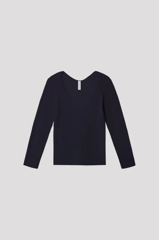 BS RIB V-NECK TOP sold by CFCL Womens