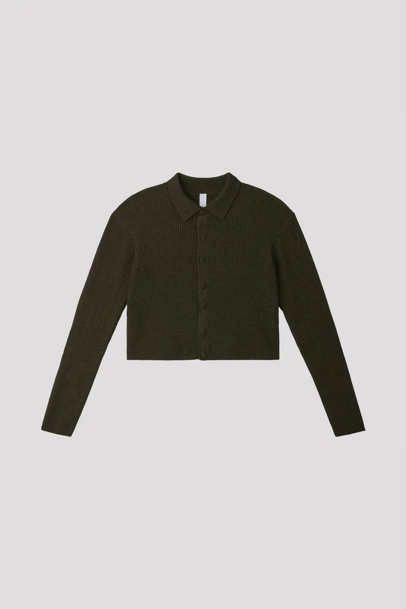 CASHMERE SILK CROPPED SHIRT CARDIGAN sold by CFCL Womens