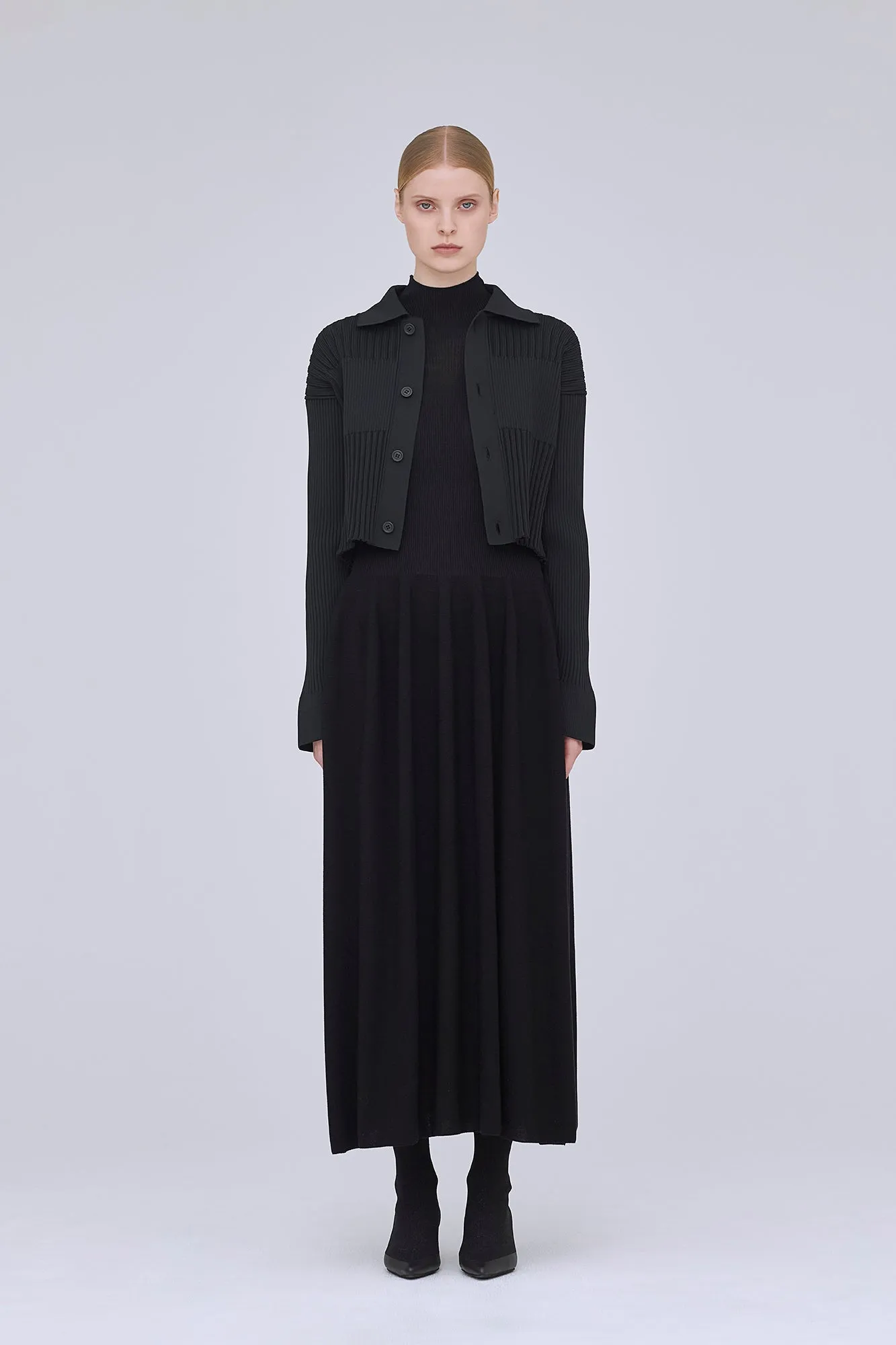 FLUTED CROPPED SHIRT CARDIGAN sold by CFCL Womens product image thumbnail 5