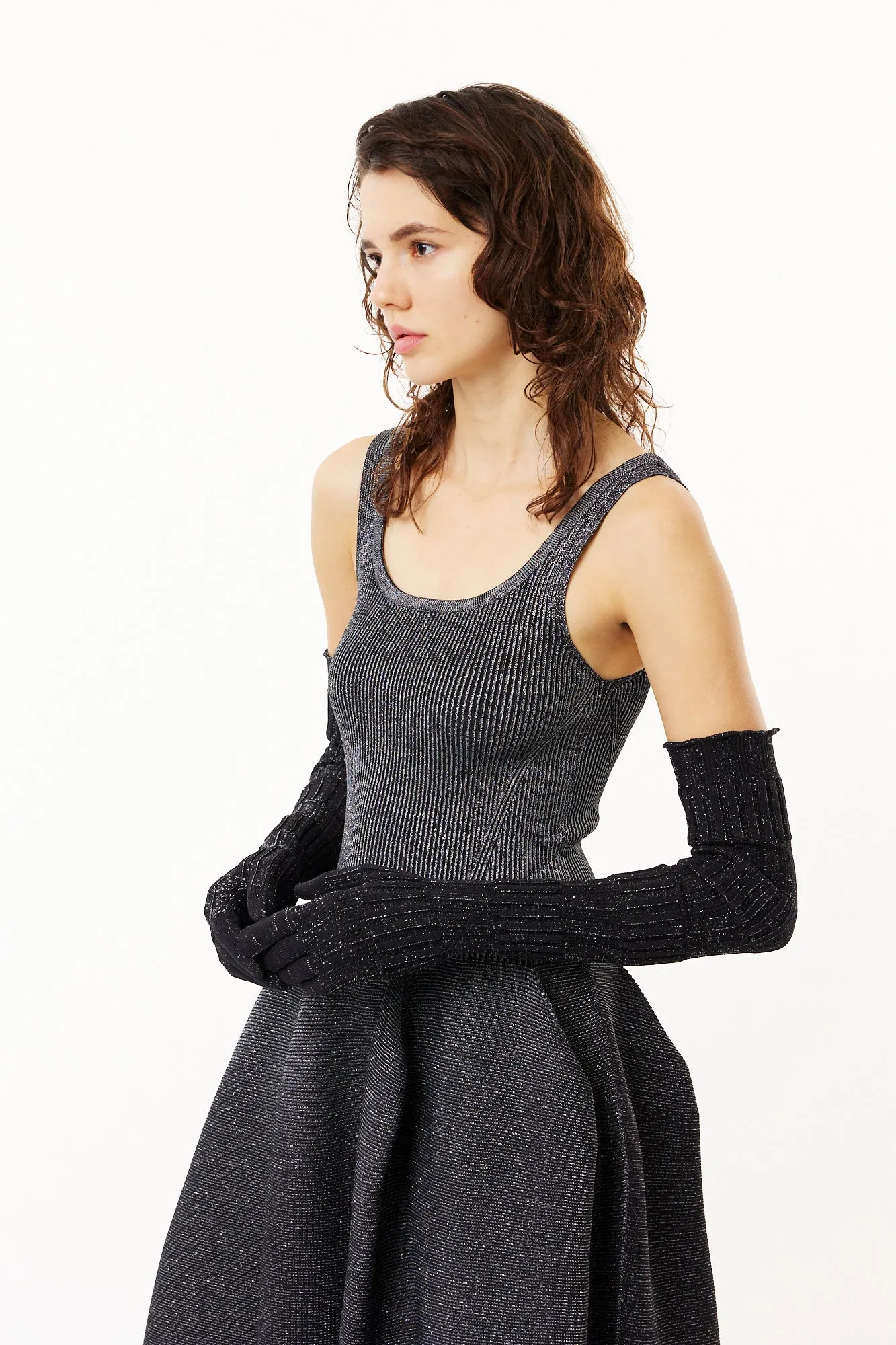 FLUTED GLITTER LONG GLOVES sold by CFCL Womens product image thumbnail 5