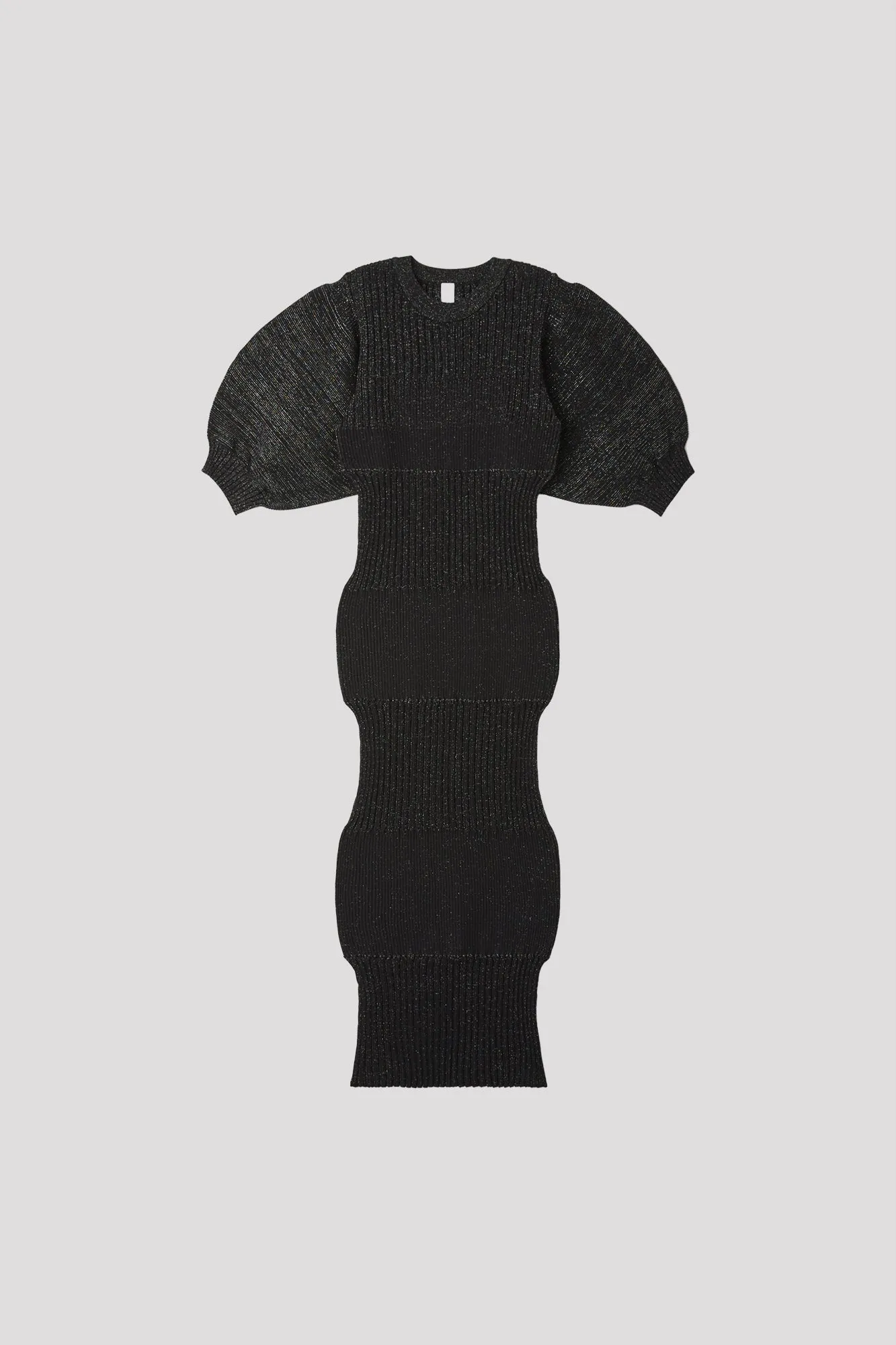 FLUTED GLITTER SHORT PUFF SLEEVE DRESS sold by CFCL Womens