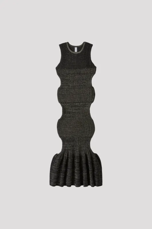 FLUTED GLITTER SLEEVELESS MERMAID DRESS sold by CFCL Womens