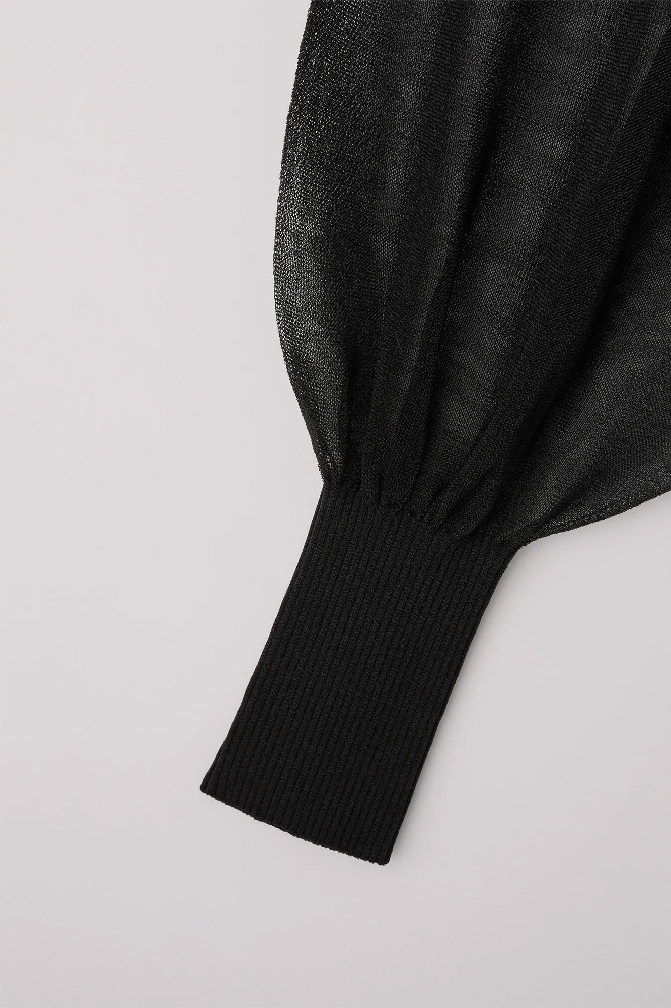 FLUTED LUCENT GLITTER LONG PUFF SLEEVE MINI DRESS sold by CFCL Womens product image thumbnail 4