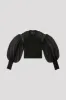 FLUTED LUCENT GLITTER PUFF SLEEVE CROPPED CARDIGAN sold by CFCL Womens