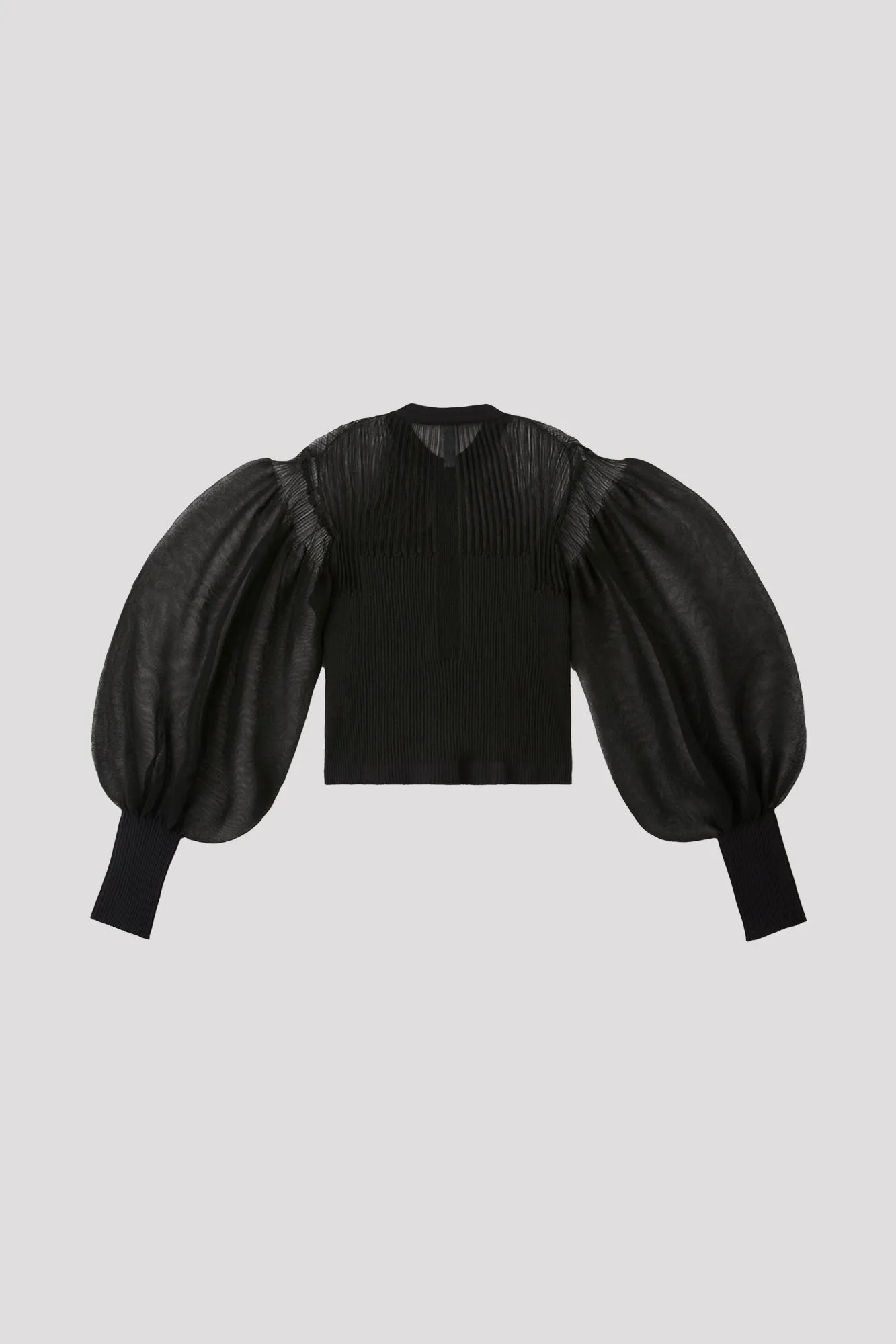 FLUTED LUCENT GLITTER PUFF SLEEVE CROPPED CARDIGAN sold by CFCL Womens product image thumbnail 3