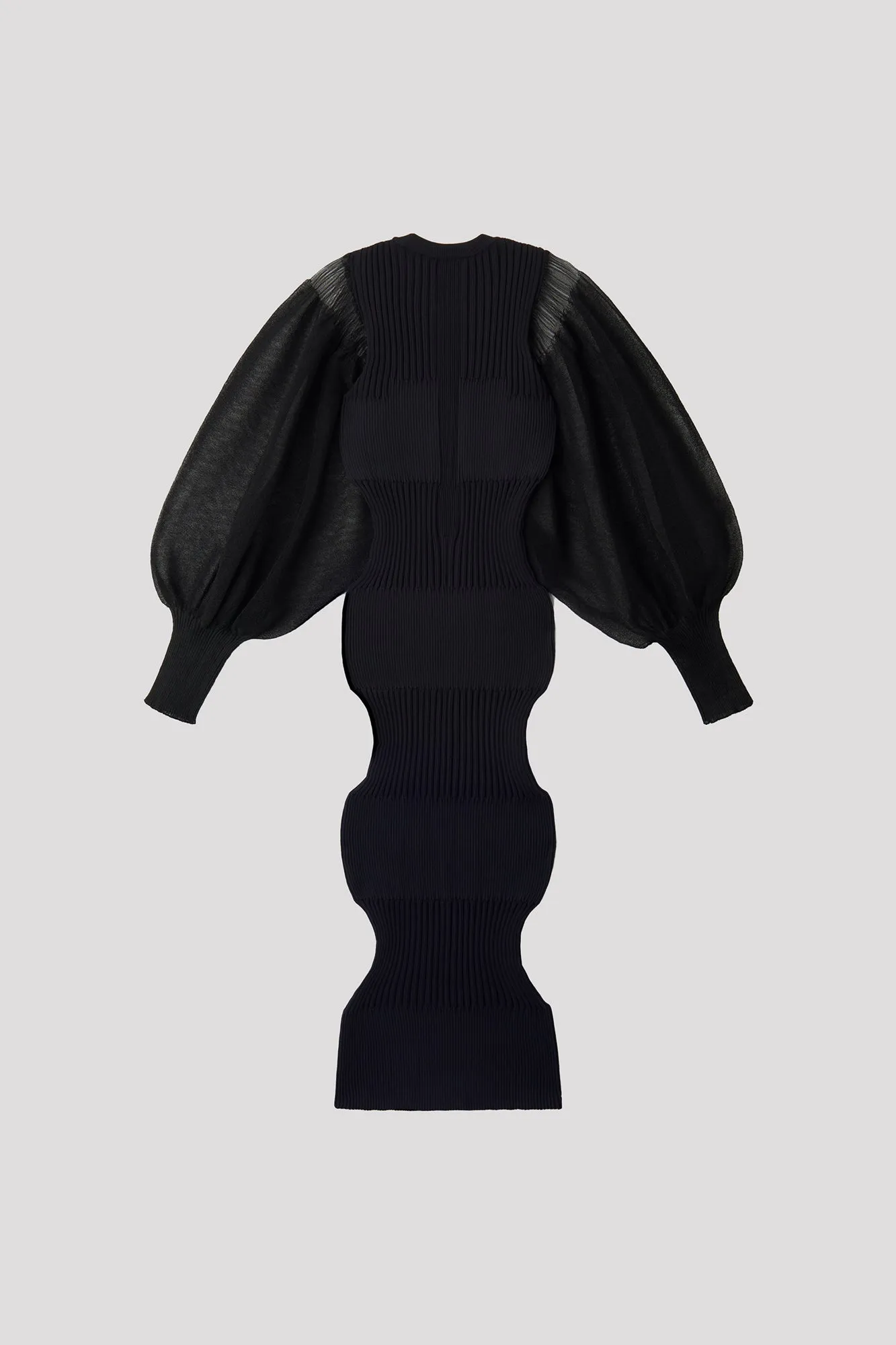 FLUTED LUCENT LONG PUFF SLEEVE DRESS sold by CFCL Womens product image thumbnail 2