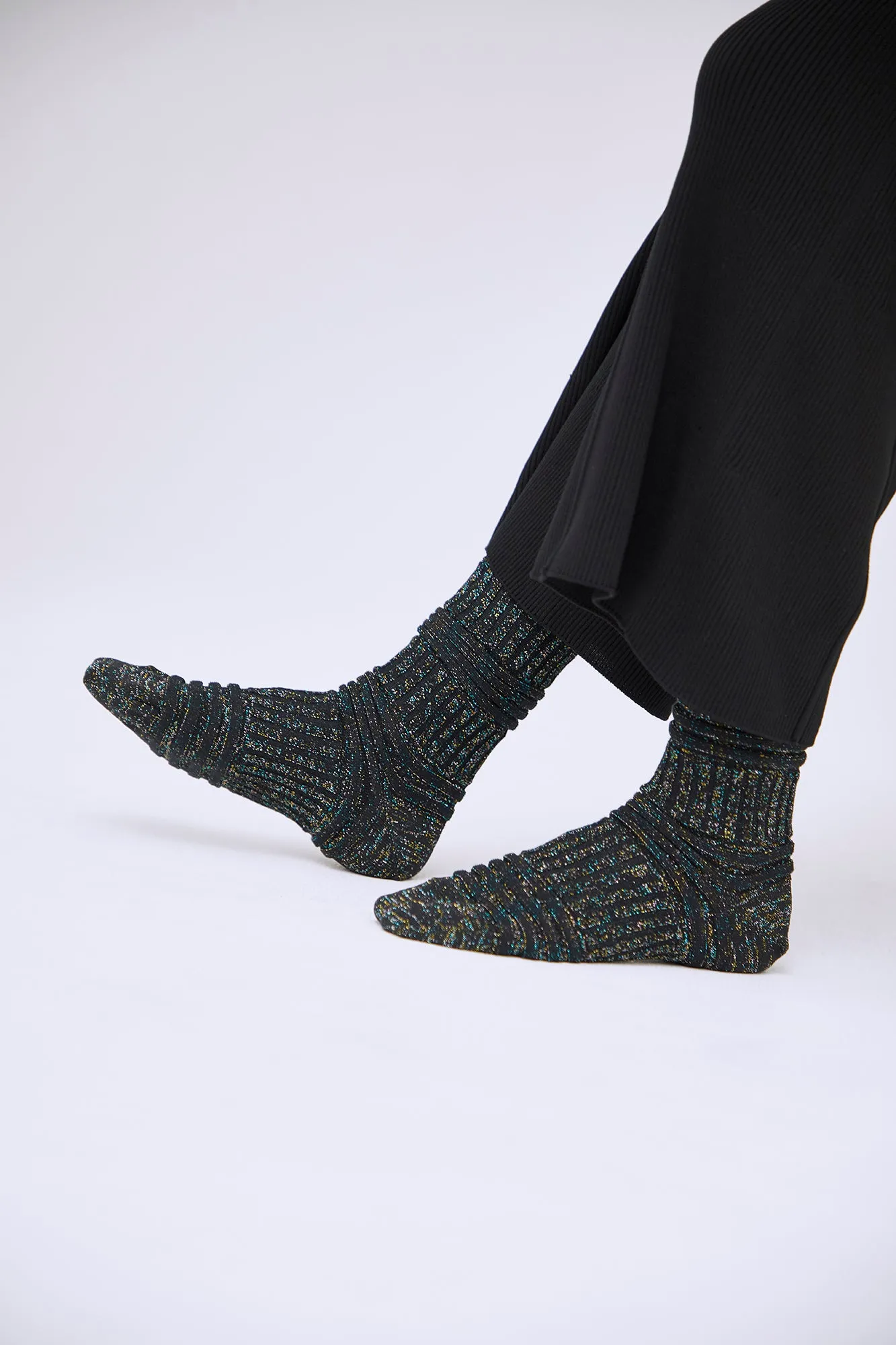 GARTER RIB GLITTER SOCKS sold by CFCL Womens product image thumbnail 2
