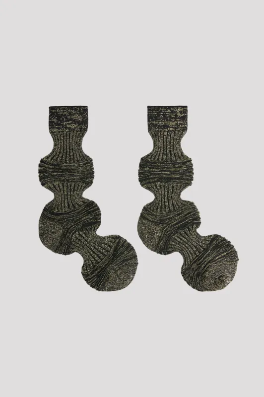 GARTER RIB GLITTER SOCKS sold by CFCL Womens