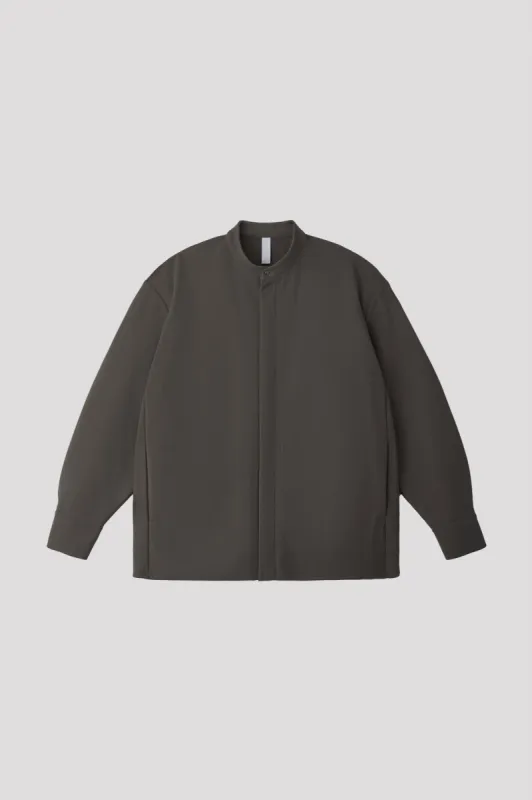 MESH STAND-UP COLLAR COVERED PLACKET SHIRT made by CFCL Womens