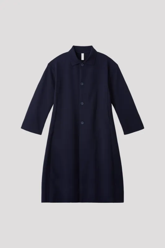 MESH STAND FALL COLLAR LONG COAT sold by CFCL Womens