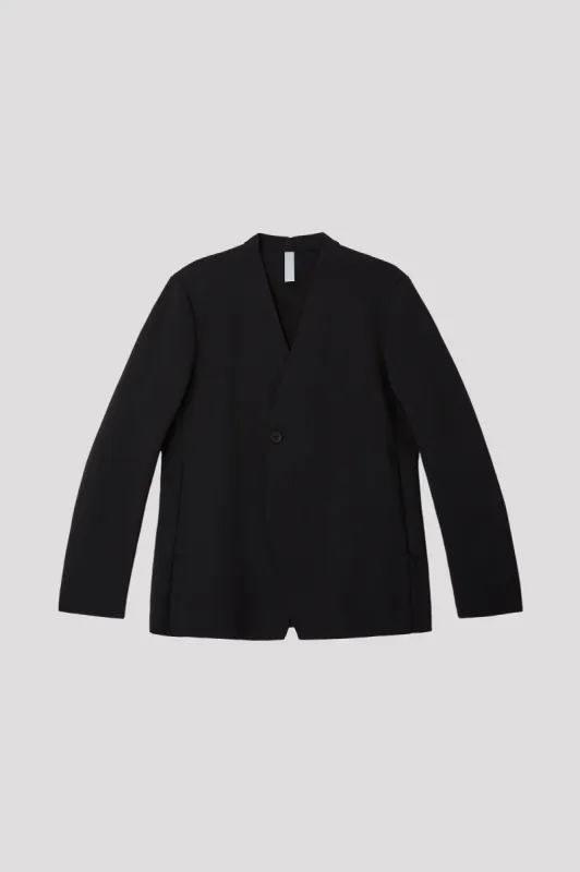 MILAN RIB DOUBLE BREASTED COLLARLESS JACKET sold by CFCL Womens