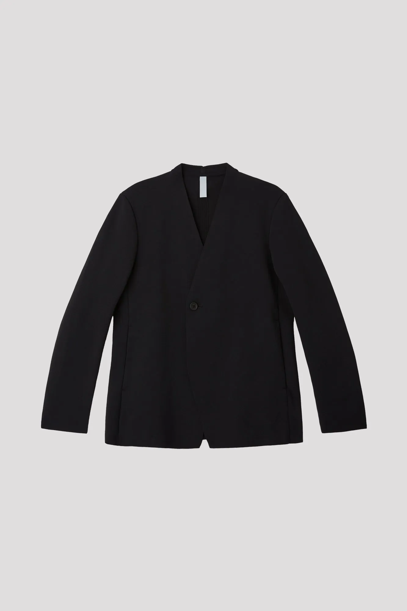 MILAN RIB DOUBLE BREASTED COLLARLESS JACKET sold by CFCL Womens