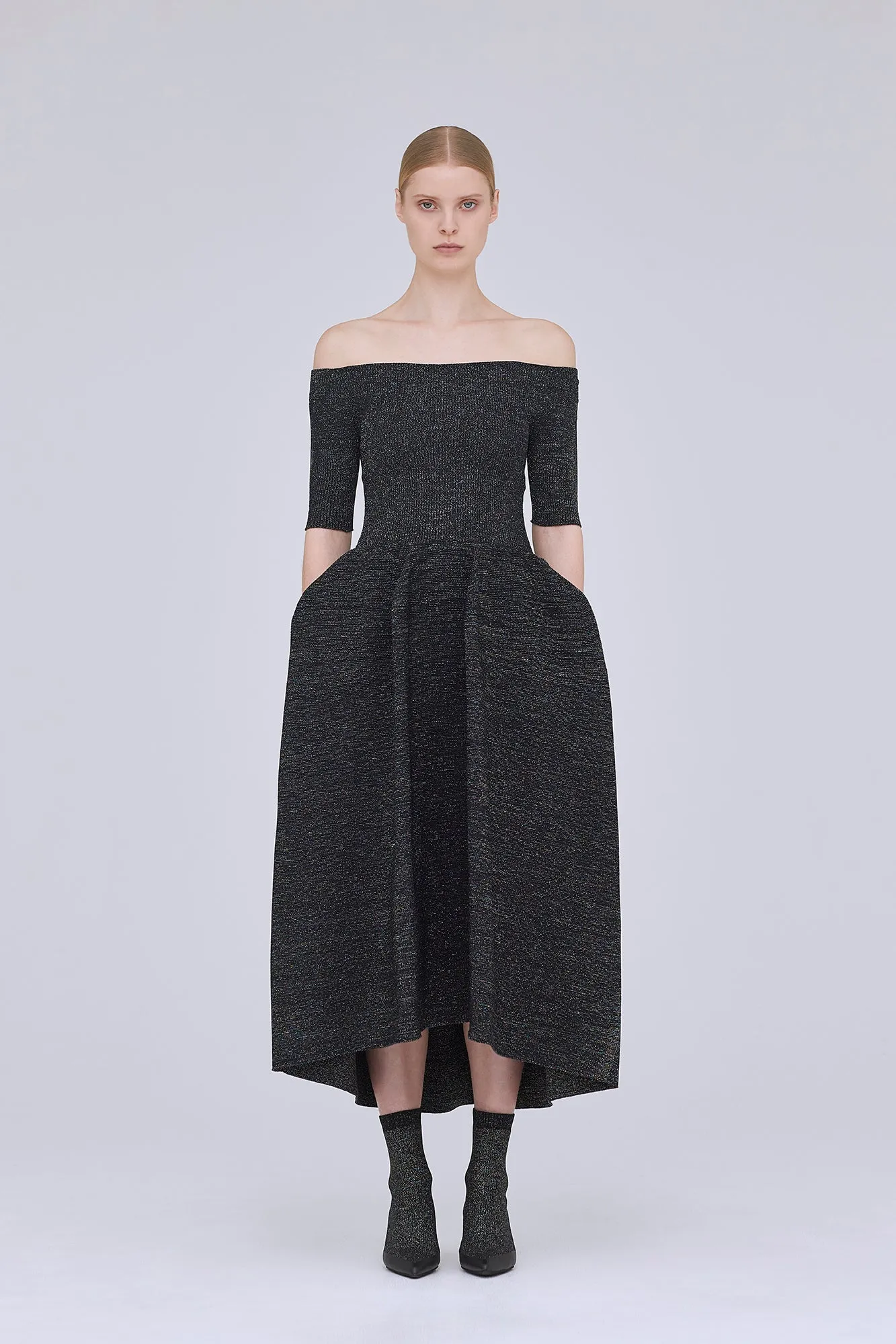 POTTERY GLITTER OFF SHOULDER SHORT SLEEVE DRESS sold by CFCL Womens product image thumbnail 5