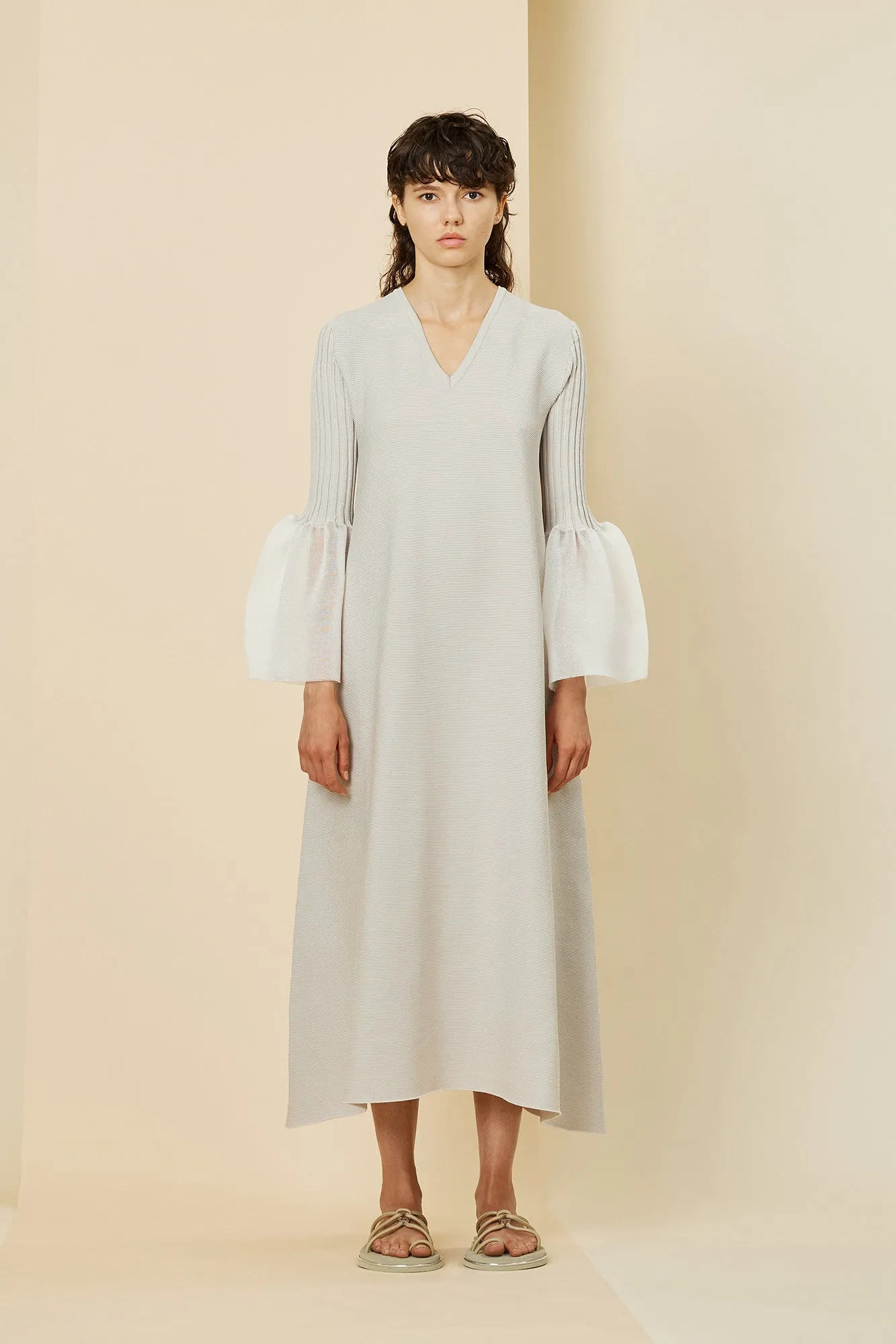 POTTERY LUCENT GLITTER LONG BELL SLEEVE FLARE DRESS sold by CFCL Womens product image thumbnail 5