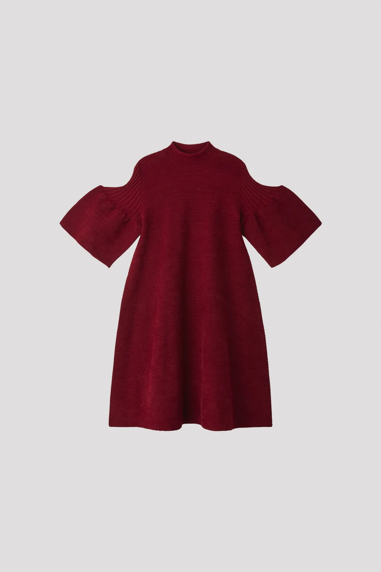 POTTERY VELVET SHORT BELL SLEEVE FLARE MINI DRESS sold by CFCL Womens product image thumbnail 4