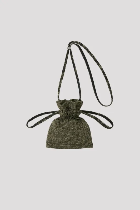 STRATA GLITTER DRAWSTRING MINI BAG sold by CFCL Womens