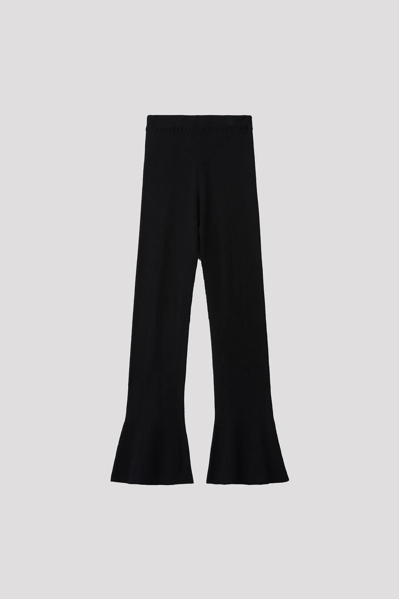WOOL RIB BELL BOTTOM PANTS sold by CFCL Womens