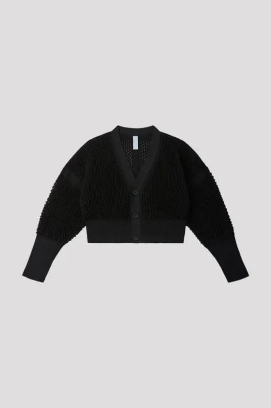LATTICE CROPPED CARDIGAN sold by CFCL Womens