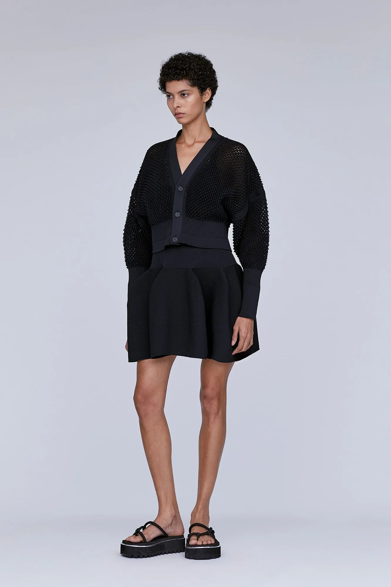 LATTICE CROPPED CARDIGAN sold by CFCL Womens product image thumbnail 5