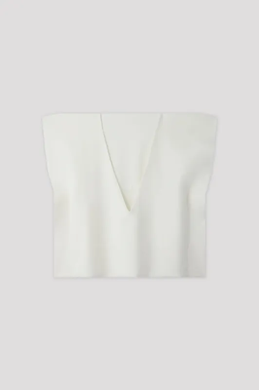 MILAN CREASE V-NECK SLEEVELESS TOP made by CFCL Womens