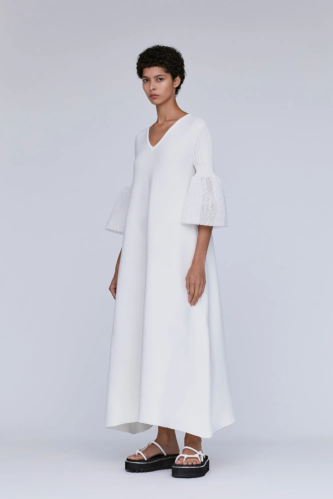 POTTERY ORNAMENT SHORT BELL SLEEVE FLARE DRESS sold by CFCL Womens product image thumbnail 5