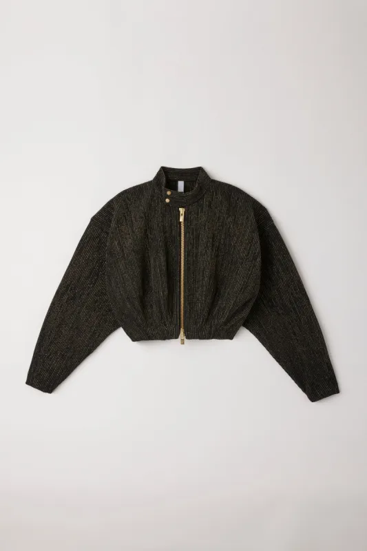 HYPHA STAND-UP COLLAR CROPPED BOMBER JACKET made by CFCL Womens