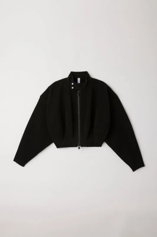 HYPHA STAND-UP COLLAR CROPPED BOMBER JACKET sold by CFCL Womens