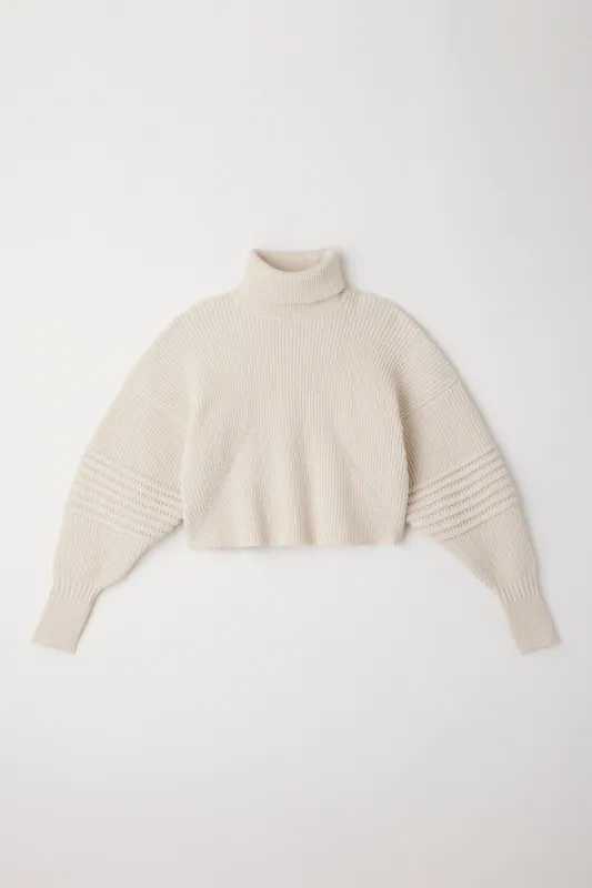 LOW GAUGE GLITTER HIGHNECK CROPPED PULLOVER sold by CFCL Womens