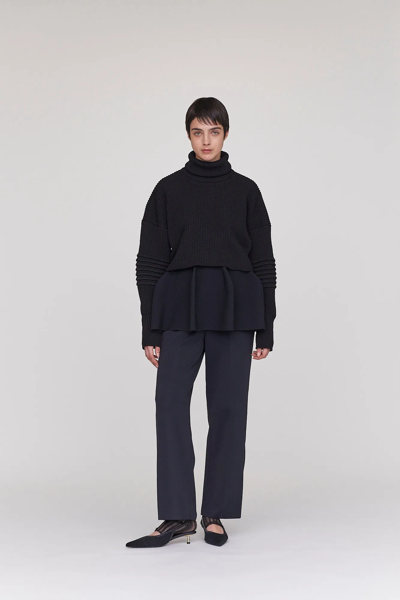 LOW GAUGE HIGHNECK CROPPED PULLOVER sold by CFCL Womens product image thumbnail 4