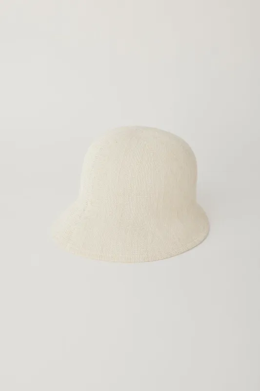 MESH KNIT GLITTER ASYMMETRIC HAT sold by CFCL Womens