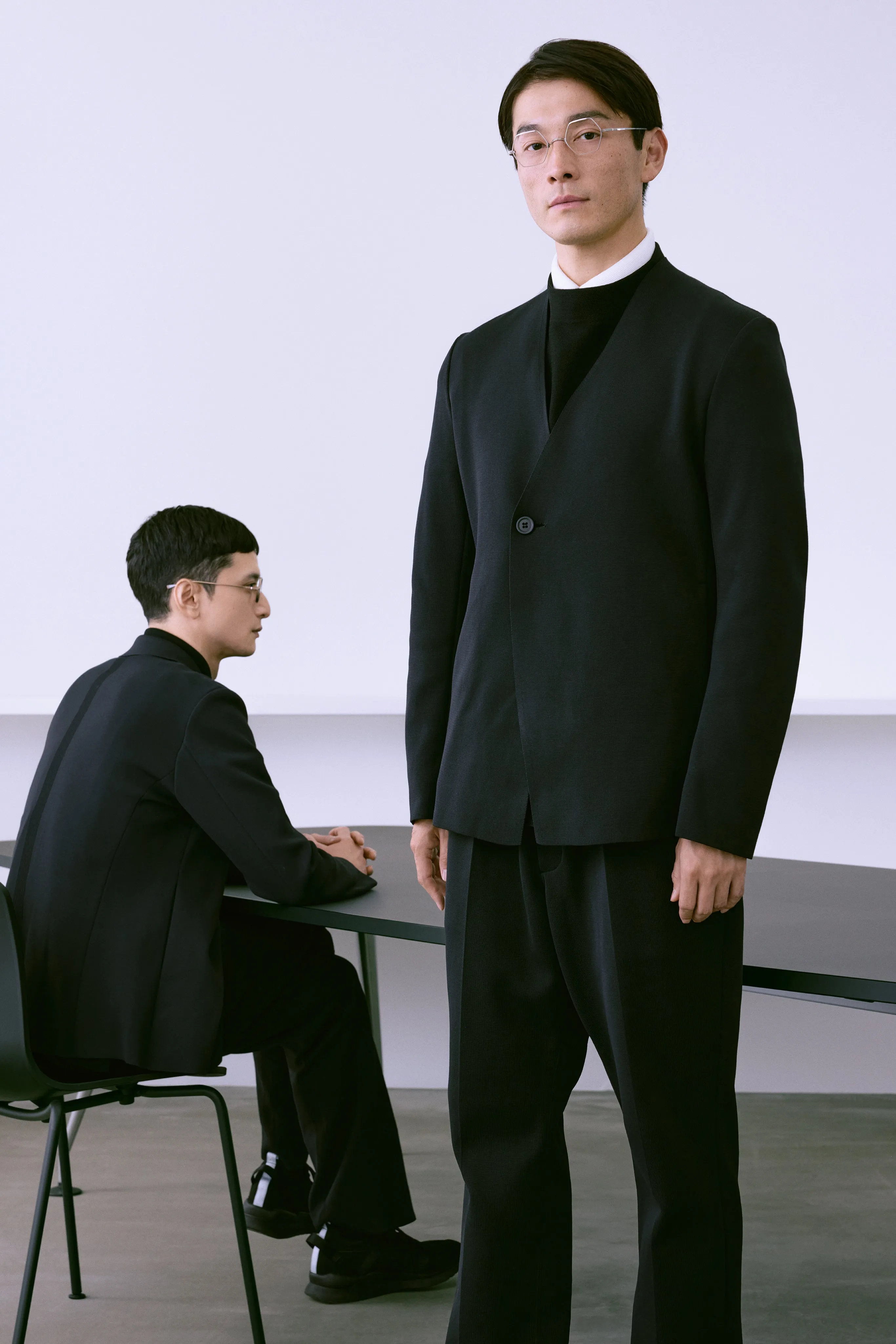 MILAN RIB DOUBLE BREASTED COLLARLESS JACKET sold by CFCL Womens product image thumbnail 5