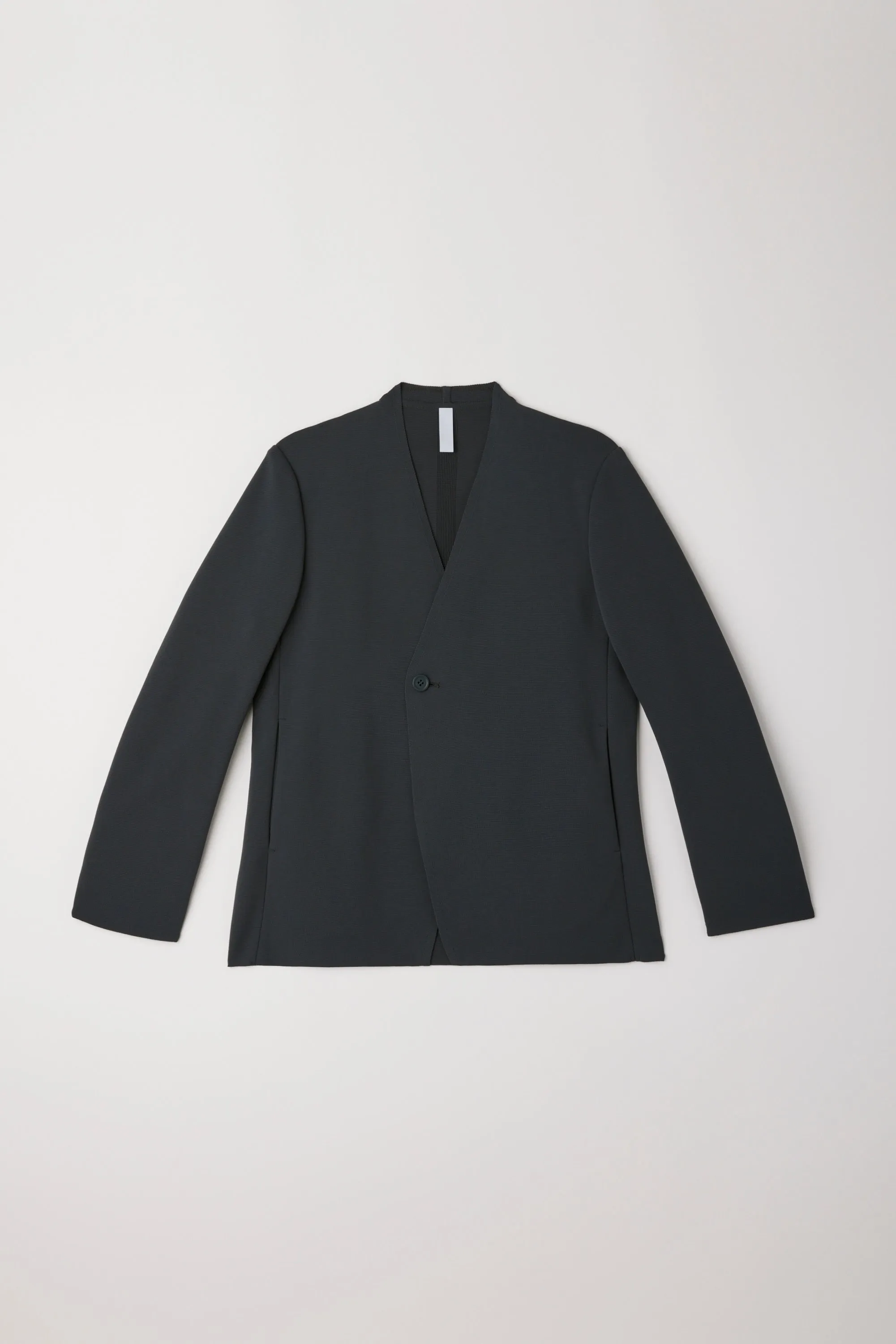 MILAN RIB DOUBLE BREASTED COLLARLESS JACKET sold by CFCL Womens