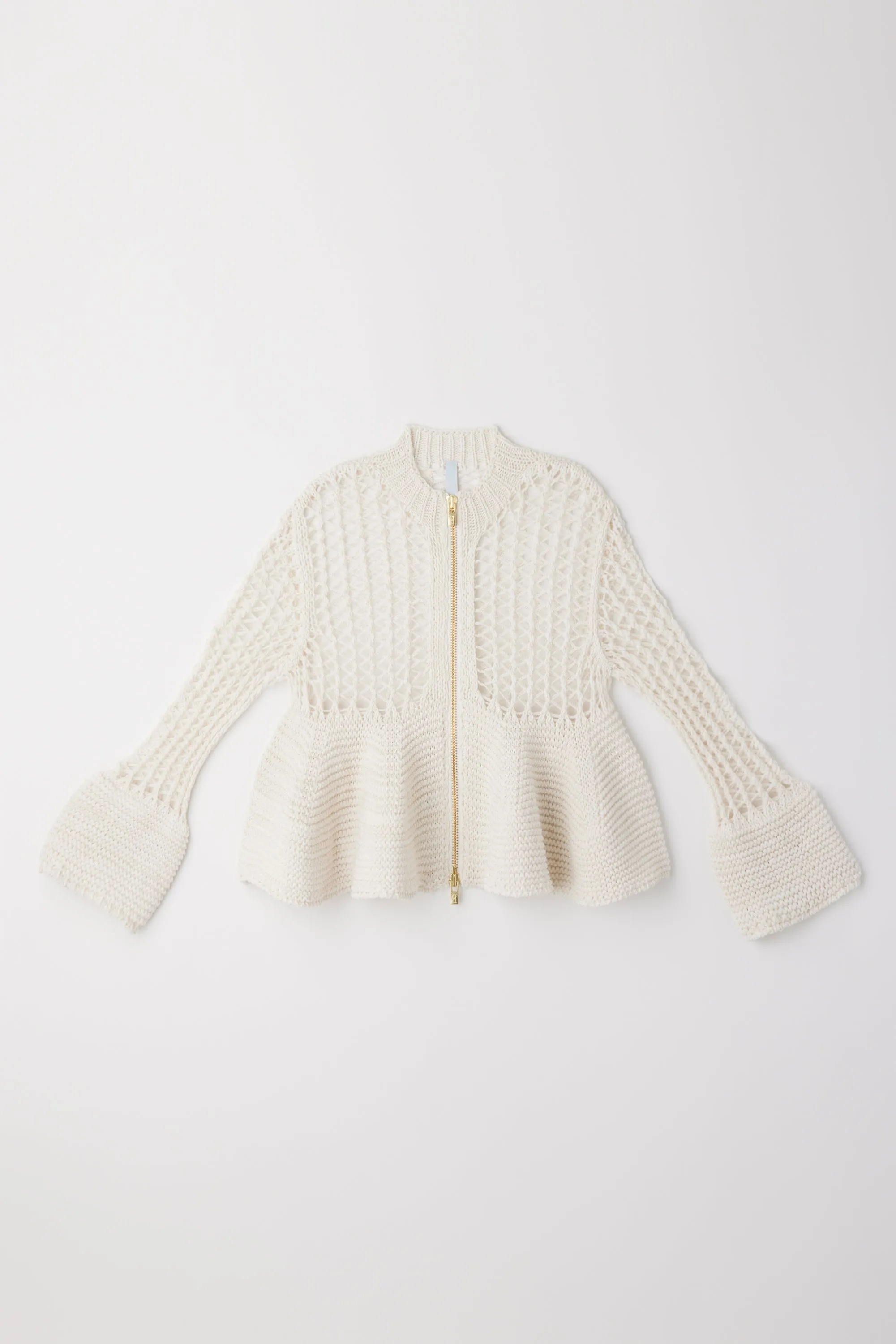 POTTERY LOW GAUGE GLITTER ZIP CARDIGAN sold by CFCL Womens