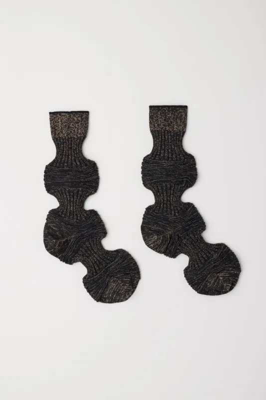 GARTER RIB GLITTER SOCKS sold by CFCL Womens