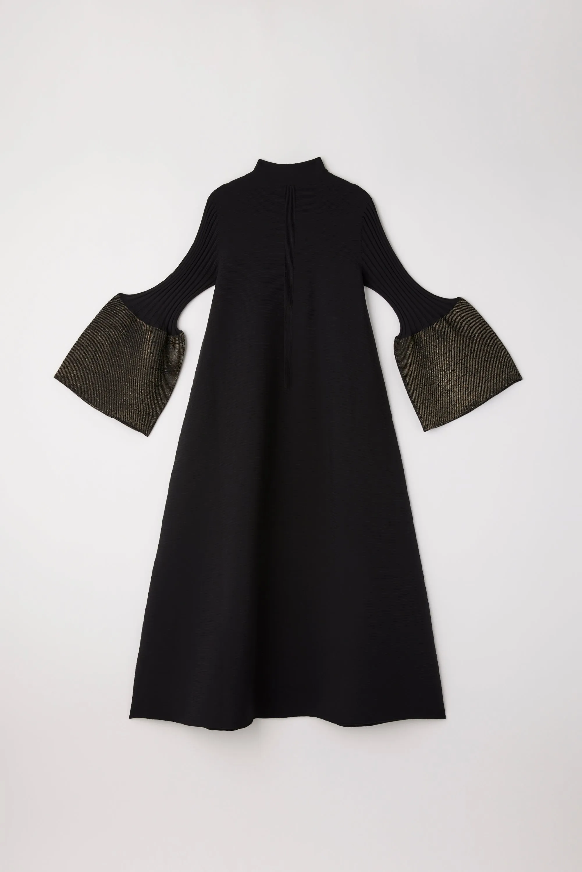 POTTERY GLITTER MOCKNECK LONG BELL SLEEVE FLARE DRESS sold by CFCL Womens product image thumbnail 2