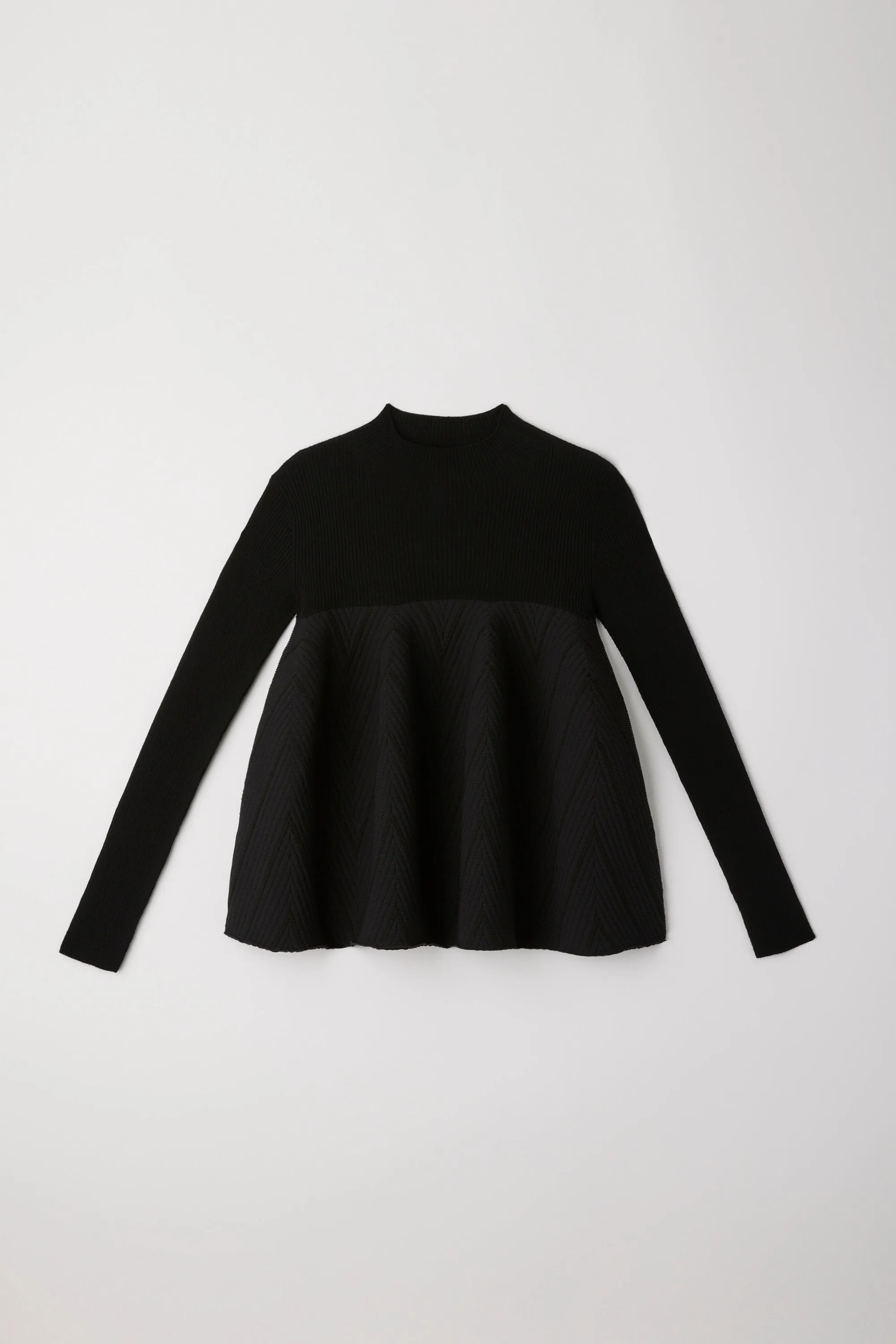 POTTERY HERRINGBONE LONG SLEEVE BUST FLARE TOP sold by CFCL Womens product image thumbnail 2