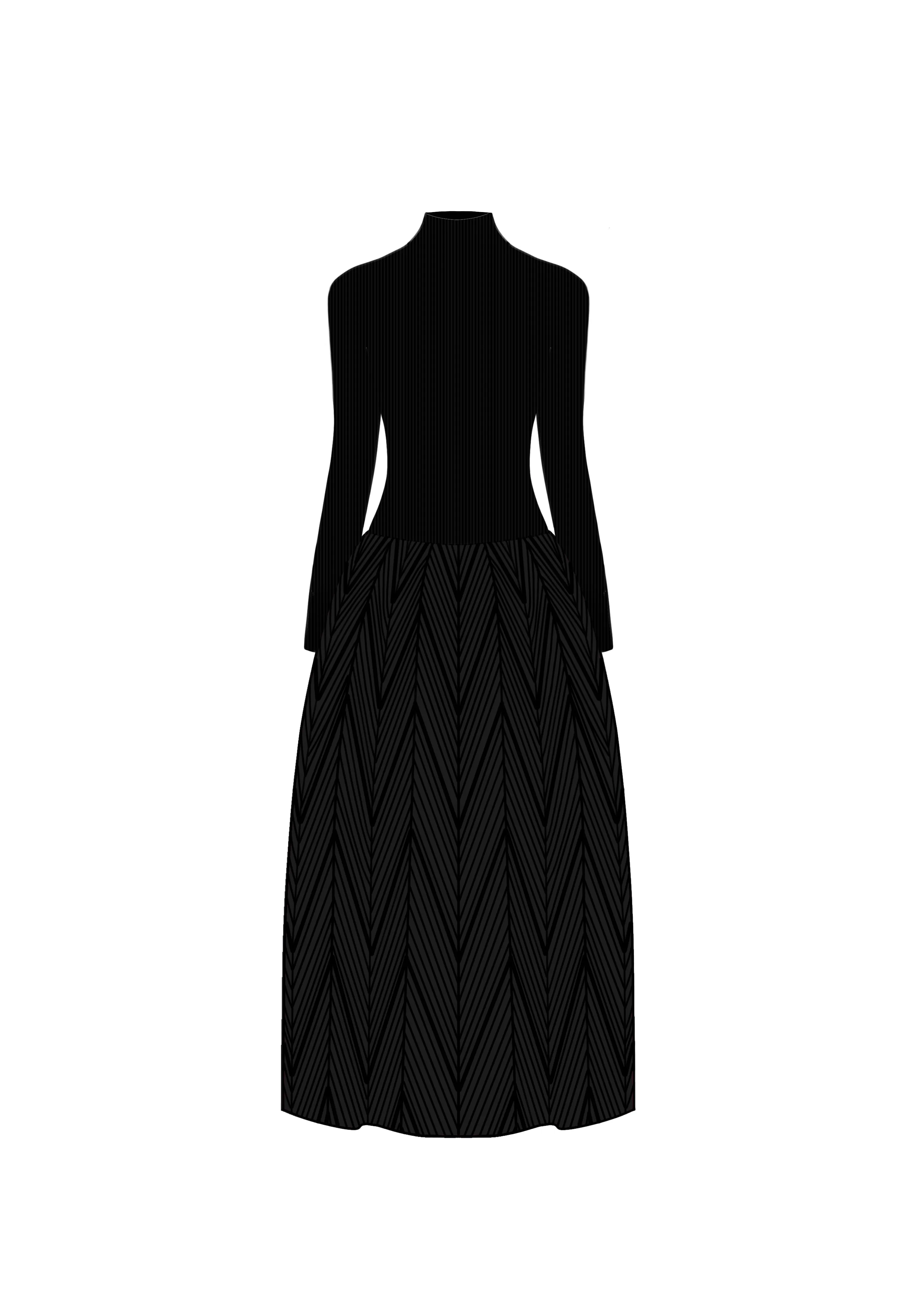 POTTERY HERRINGBONE LONG SLEEVE DRESS sold by CFCL Womens product image thumbnail 2