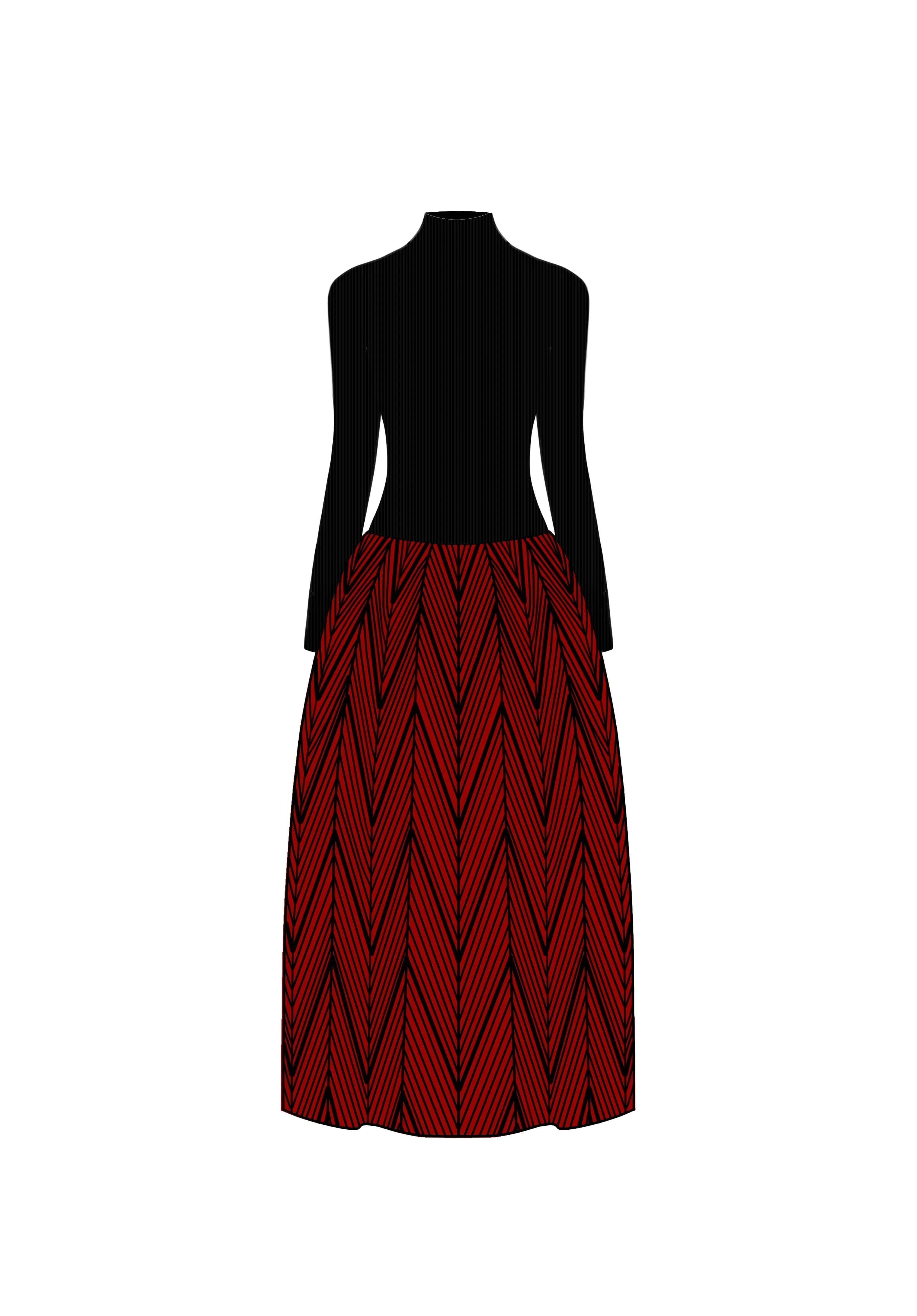 POTTERY HERRINGBONE LONG SLEEVE DRESS sold by CFCL Womens