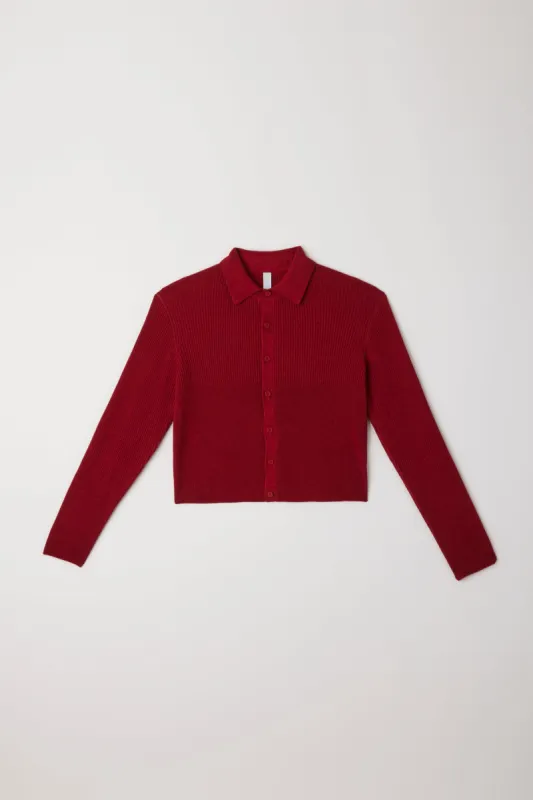 【VOL.10 2nd delivery】SILK CASHMERE RIVULET CROPPED SHIRT CARDIGAN made by CFCL Womens