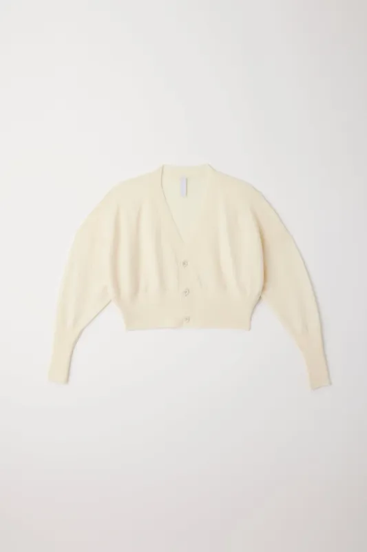 WOOL GARTER CROPPED CARDIGAN sold by CFCL Womens