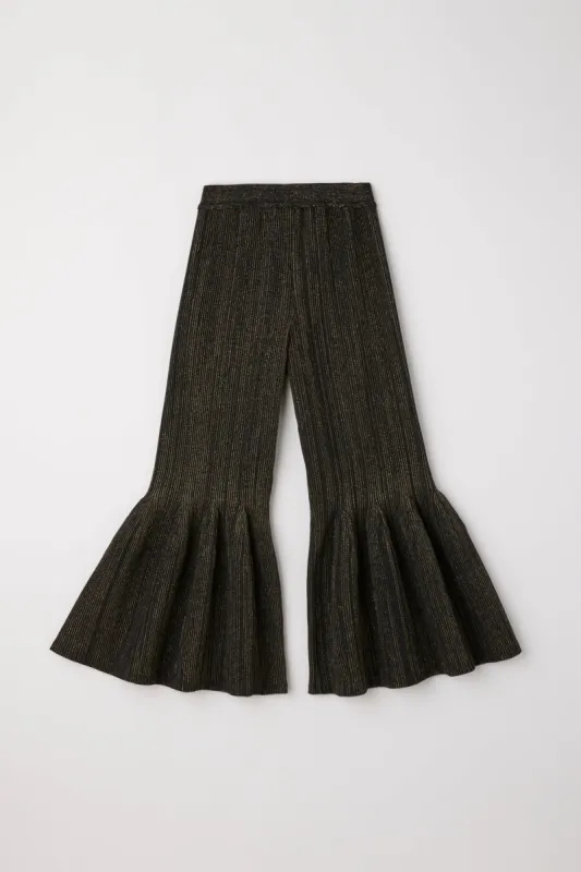 HYPHA GLITTER BELL BOTTOM PANTS made by CFCL Womens