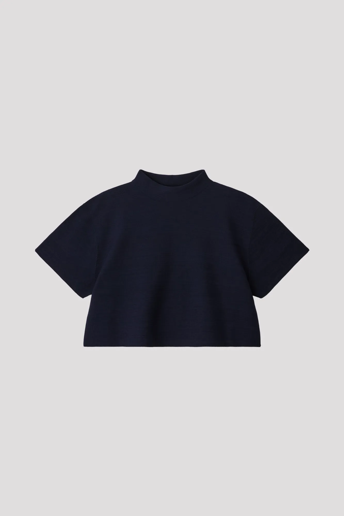 GARTER MOCKNECK SHORT SLEEVE CROPPED TEE SHIRT sold by CFCL Womens product image thumbnail 3