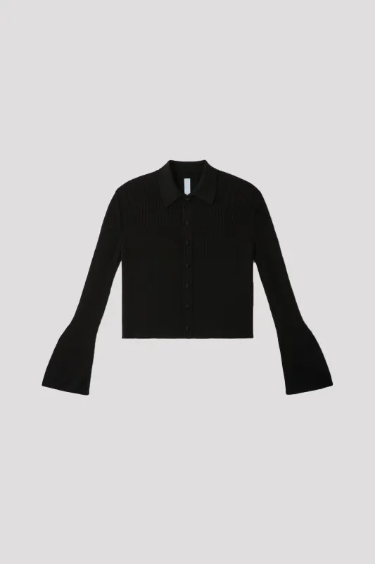 SILK CROPPED SHIRT CARDIGAN made by CFCL Womens