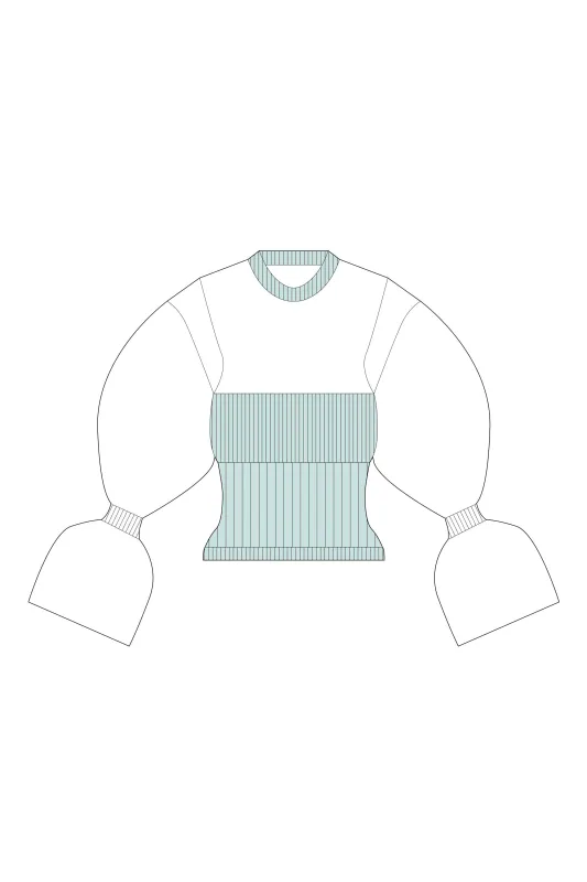【VOL.11 1st delivery】FLUTED LUCENT MARIE SLEEVE TOP sold by CFCL Womens
