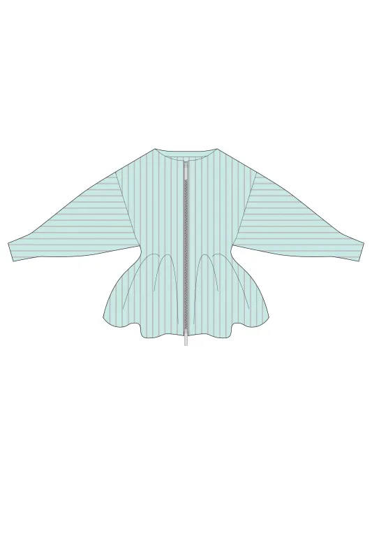 【VOL.11 1st delivery】HYPHA GLITTER PEPLUM ZIP  BLOUSON sold by CFCL Womens