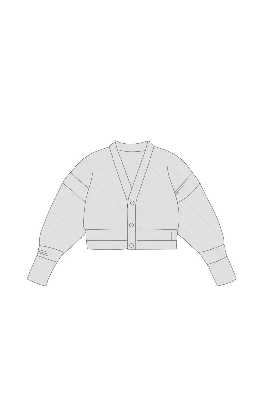 LATTICE CROPPED CARDIGAN made by CFCL Womens