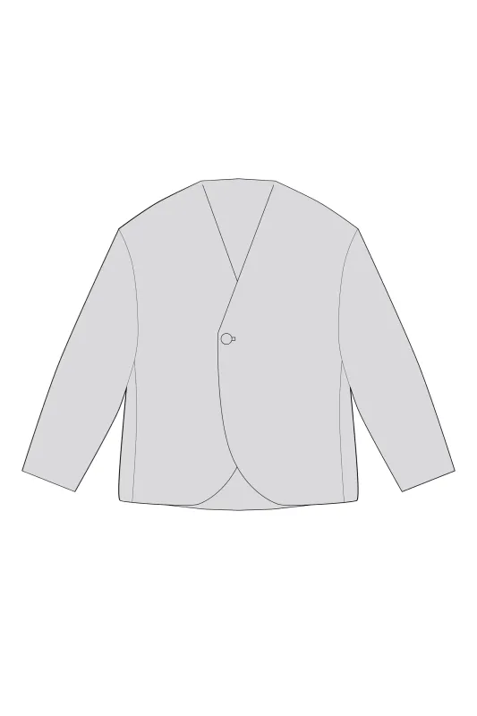 【VOL.11 1st delivery】MILAN COLLARLESS DOUBLE
BREASTED BOXY JACKET sold by CFCL Womens