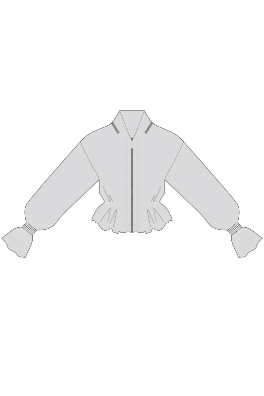 【VOL.11 1st delivery】MILAN MARIE SLEEVE CROPPED ZIP BLOUSON sold by CFCL Womens