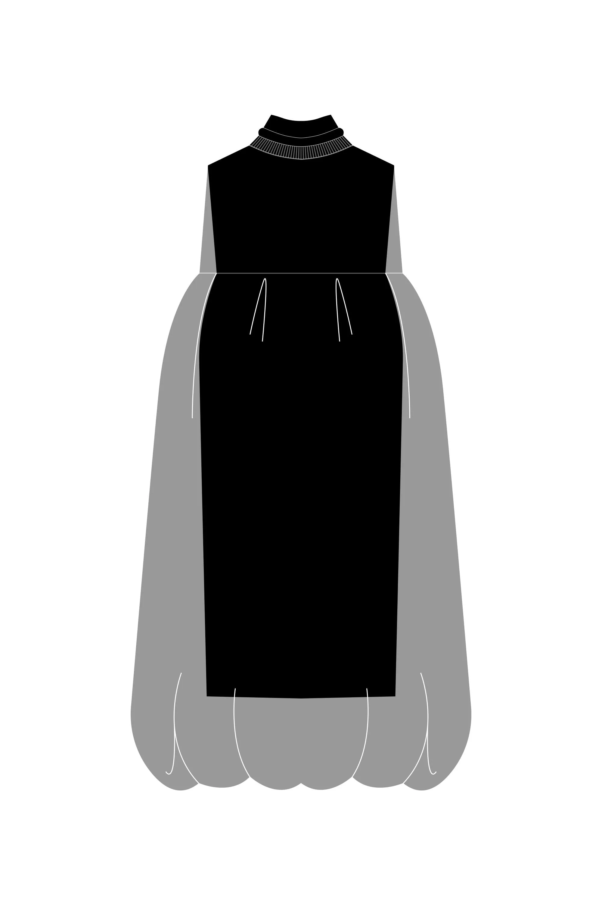 【VOL.11 1st delivery】OVERWRAPPED POTTERY BUST FLARE SLEEVELESS DRESS sold by CFCL Womens product image thumbnail 2