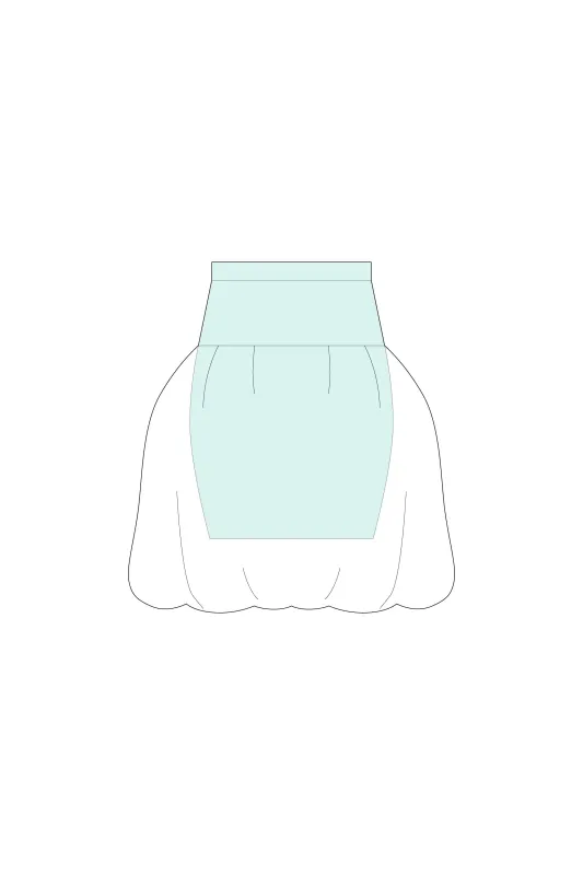 OVERWRAPPED POTTERY MINI SKIRT sold by CFCL Womens